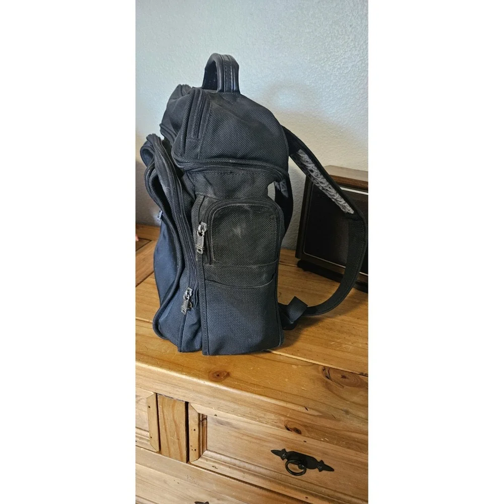 TUMI‎ Alpha Brief Pack Backpack Laptop Tablet Black Nylon Bag